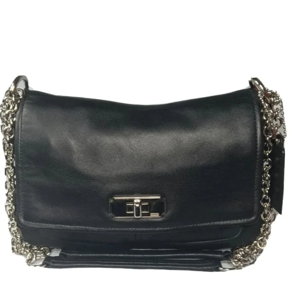 Coach Chelsea F17825 Turn Lock Flap Crossbody Shoulder Bag Leather Purse